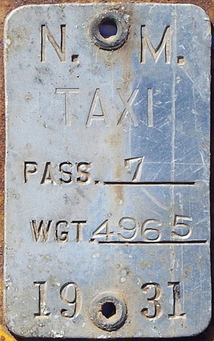 New Mexico Taxi License Plates